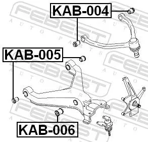 FEBEST Mounting, control/trailing arm (KAB-004)