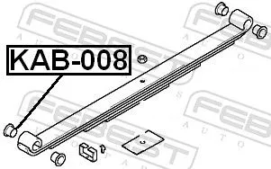 FEBEST Bushing, leaf spring (KAB-008)
