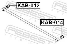 FEBEST Mounting, control/trailing arm (KAB-012)