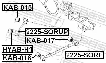 FEBEST Mounting, control/trailing arm (KAB-017)
