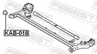 FEBEST Bushing, axle beam (KAB-018)