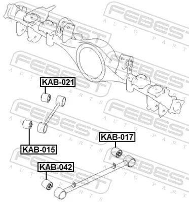 FEBEST Mounting, control/trailing arm (KAB-042)