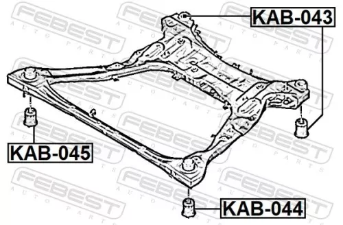 FEBEST Bushing, axle beam (KAB-043)