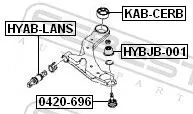FEBEST Mounting, control/trailing arm (KAB-CERB)
