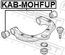 FEBEST Mounting, control/trailing arm (KAB-MOHFUP)