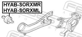 FEBEST Mounting, control/trailing arm (KAB-SORXMR)