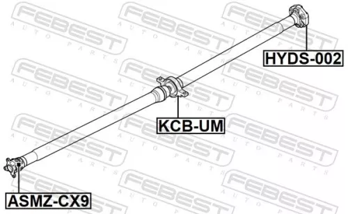 FEBEST Bearing, propshaft centre bearing (KCB-UM)
