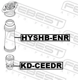 FEBEST Rubber Buffer, suspension (KD-CEEDR)
