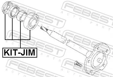 FEBEST Bearing, drive shaft (KIT-JIM)