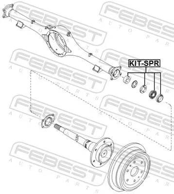FEBEST Bearing, drive shaft (KIT-SPR)