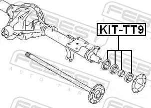 FEBEST Bearing, drive shaft (KIT-TT9)