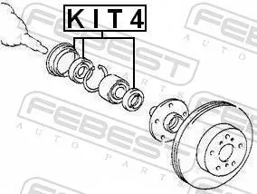 FEBEST Seal Ring, wheel hub (KIT4)