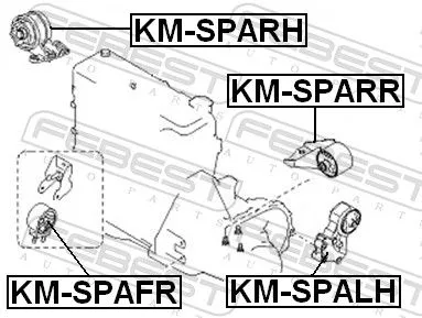FEBEST Mounting, engine (KM-SPARH)
