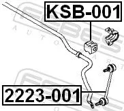 FEBEST Mounting, stabiliser bar (KSB-001)
