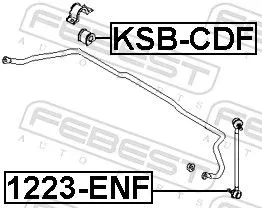FEBEST Mounting, stabiliser bar (KSB-CDF)