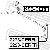 FEBEST Mounting, stabiliser bar (KSB-CERF)