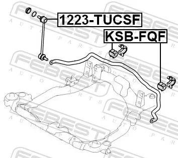 FEBEST Mounting, stabiliser bar (KSB-FQF)
