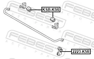 FEBEST Mounting, stabiliser bar (KSB-K5R)