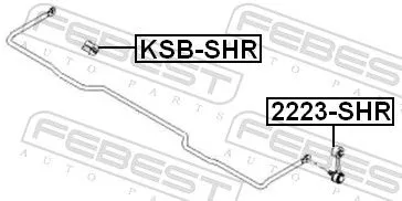 FEBEST Mounting, stabiliser bar (KSB-SHR)