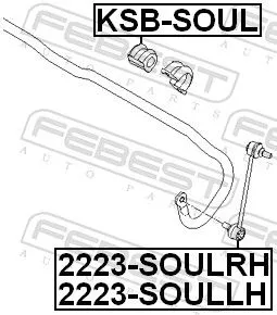 FEBEST Mounting, stabiliser bar (KSB-SOUL)