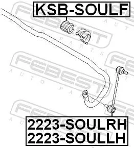 FEBEST Mounting, stabiliser bar (KSB-SOULF)