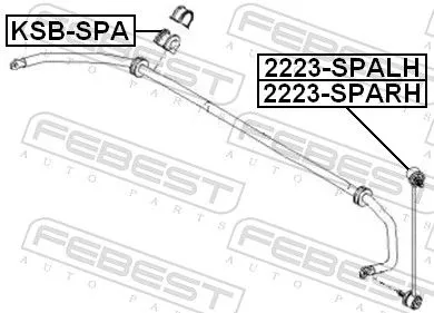 FEBEST Mounting, stabiliser bar (KSB-SPA)