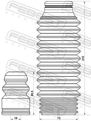 FEBEST Dust Cover Kit, shock absorber (KSHB-SPORIIIF-KIT)