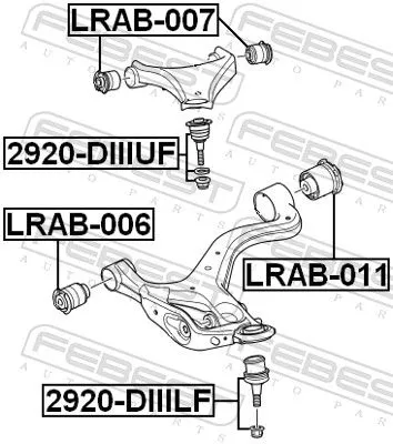 FEBEST Mounting, control/trailing arm (LRAB-006)