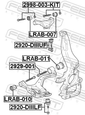FEBEST Mounting, control/trailing arm (LRAB-011)