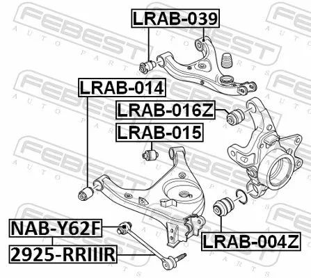 FEBEST Mounting, control/trailing arm (LRAB-016Z)