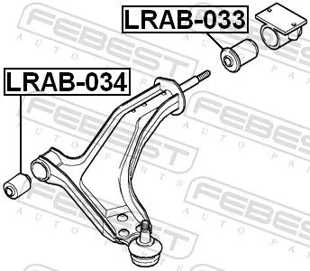 FEBEST Mounting, control/trailing arm (LRAB-034)