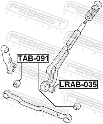 FEBEST Mounting, control/trailing arm (LRAB-035)