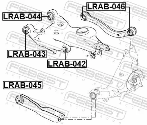 FEBEST Mounting, control/trailing arm (LRAB-044)