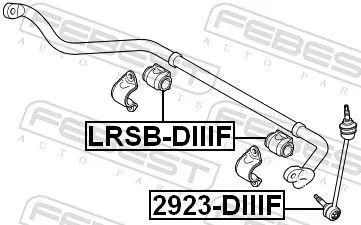 FEBEST Mounting, stabiliser bar (LRSB-DIIIF)