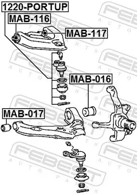 FEBEST Mounting, control/trailing arm (MAB-017)