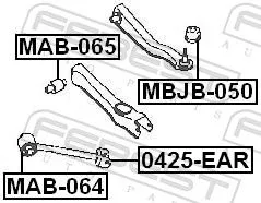 FEBEST Mounting, control/trailing arm (MAB-065)