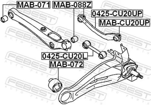 FEBEST Mounting, control/trailing arm (MAB-072)