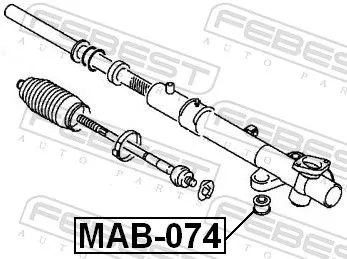 FEBEST Mounting, steering gear (MAB-074)