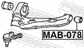 FEBEST Mounting, control/trailing arm (MAB-078)