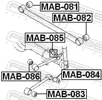 FEBEST Mounting, control/trailing arm (MAB-084)