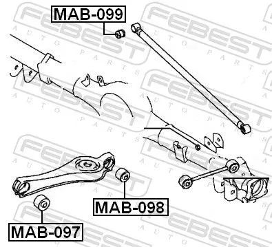 FEBEST Mounting, control/trailing arm (MAB-098)