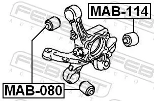 FEBEST Mounting, control/trailing arm (MAB-114)