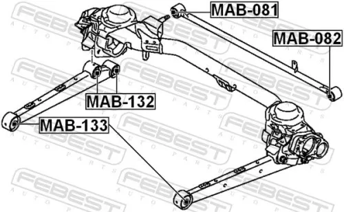 FEBEST Mounting, control/trailing arm (MAB-132)