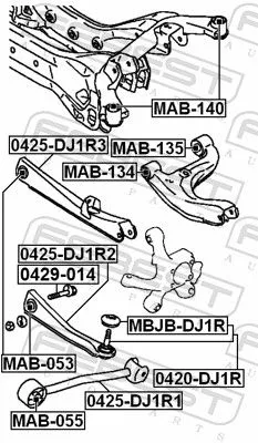 FEBEST Mounting, control/trailing arm (MAB-135)