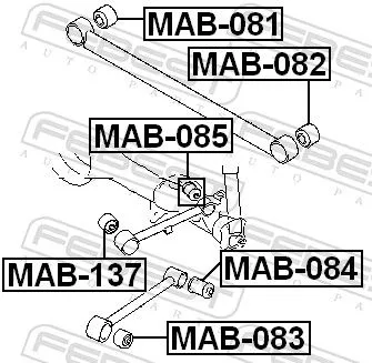 FEBEST Mounting, control/trailing arm (MAB-137)