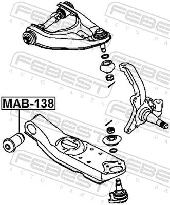 FEBEST Mounting, control/trailing arm (MAB-138)