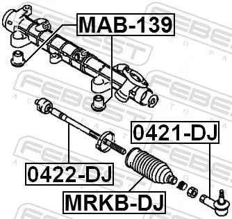 FEBEST Mounting, steering gear (MAB-139)