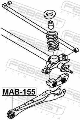 FEBEST Mounting, control/trailing arm (MAB-155)