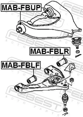 FEBEST Mounting, control/trailing arm (MAB-FBUP)
