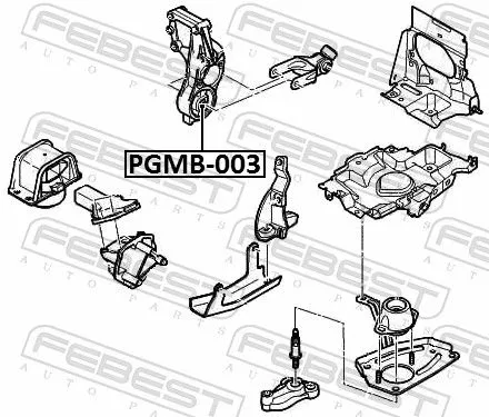 FEBEST Mounting, engine (PGMB-003)